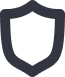 A dark shield icon