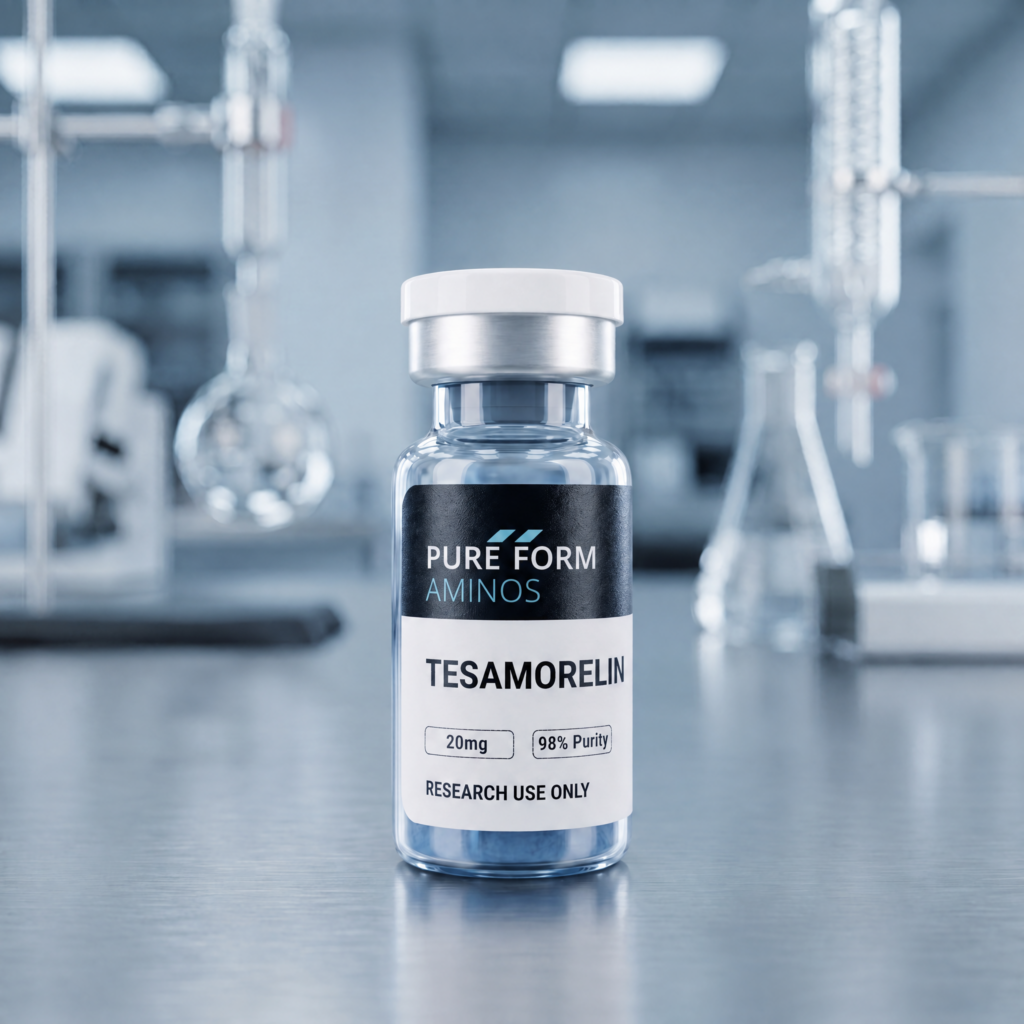 Tesamorelin 20mg research peptide vial